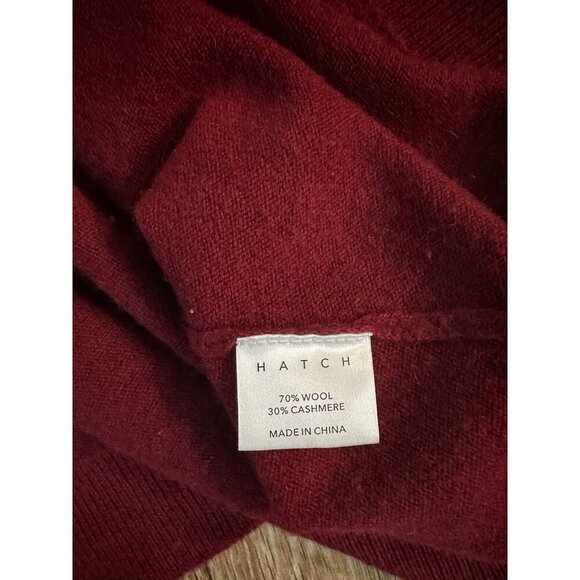 HATCH Maternity The Estella Sweater Mockneck in Rhubarb Maroon Size 0 or XS - Picture 7 of 11